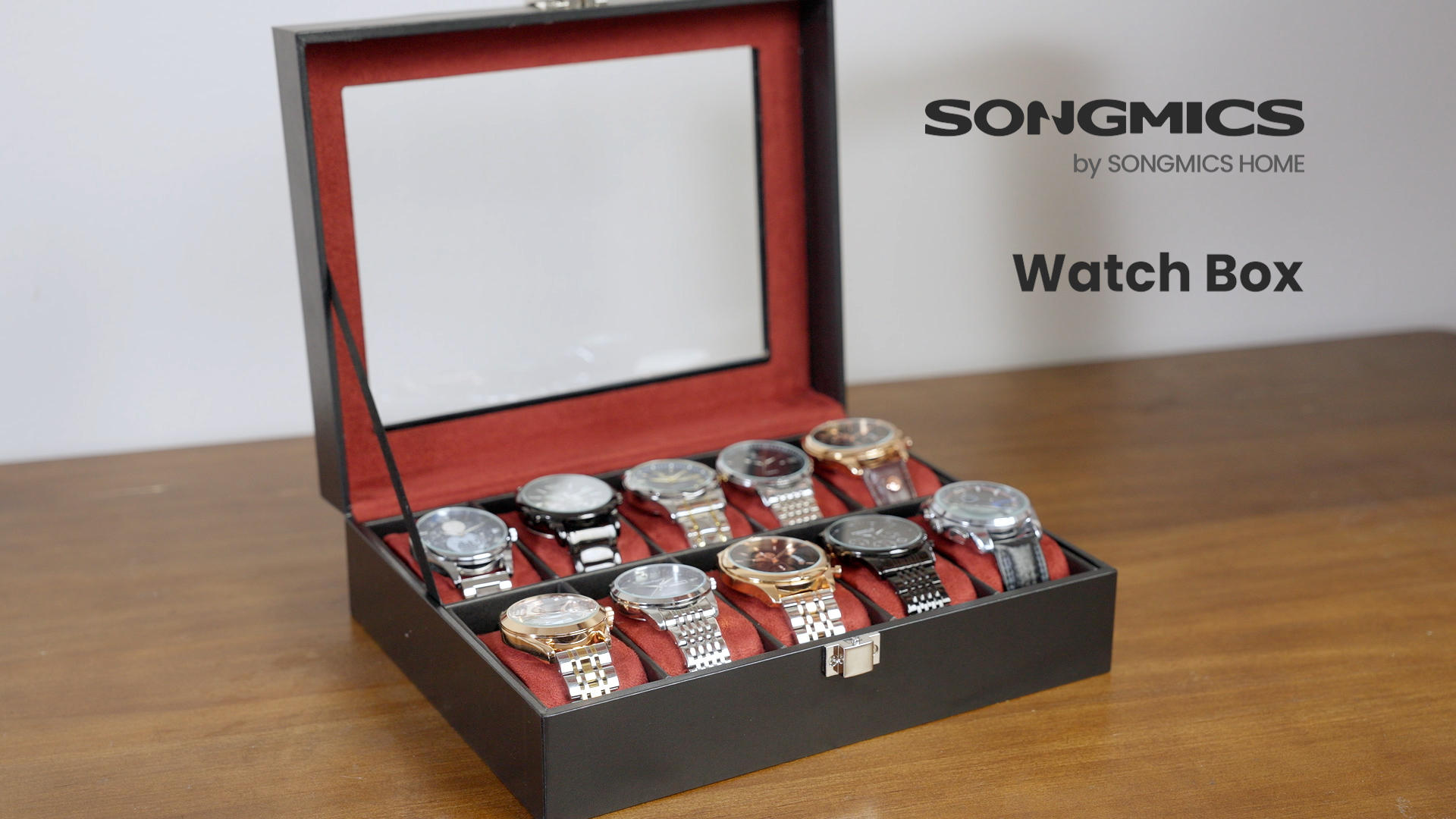 Amazon.co.jp: SONGMICS 時計ケース 6本 PU製 腕時計収納 コレクション